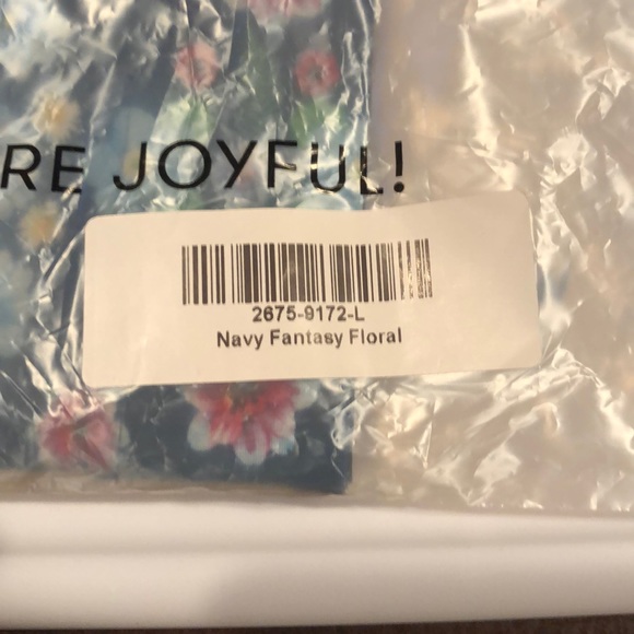 TEREZ NWT FLORAL FANTASY SPORTS BRA NAVY MEDIUM - Picture 5 of 6